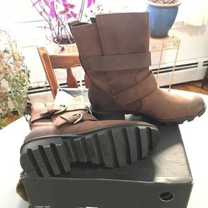 Sorel Phoenix Moto Boots- cattail color